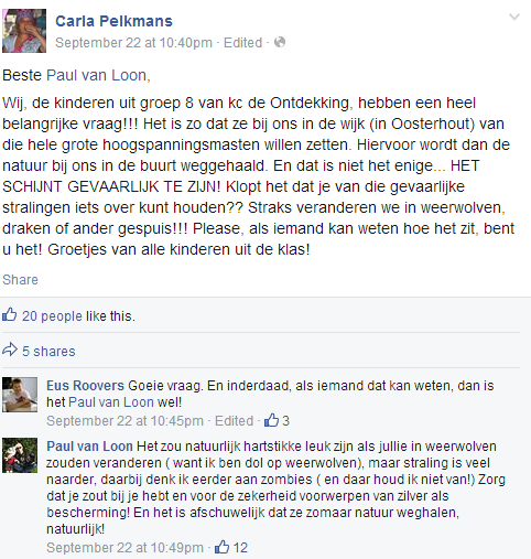 Facebookgesprek met Paul van Loon