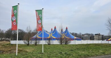 De tent op het slotjesvel waar de 1e editie van het Nasibal gaat plaatsvinden